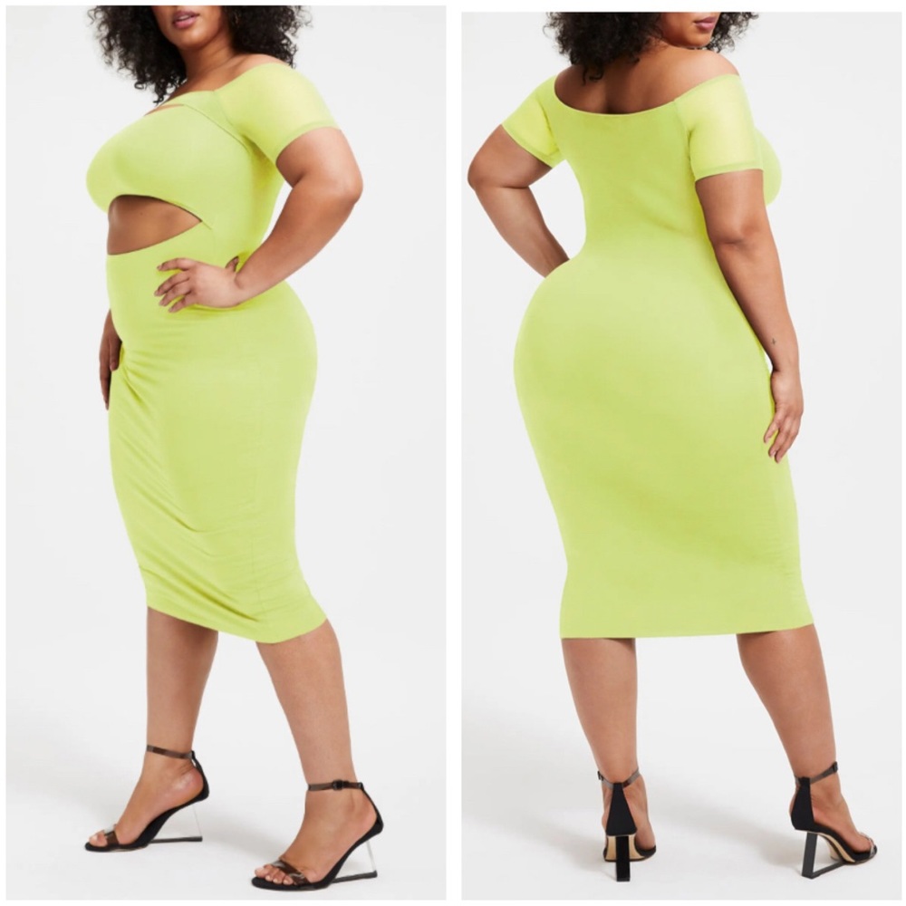 Good American Lime Midi Dress